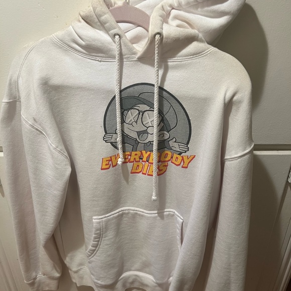 LOGIC EVERYBODY DIES WHITE HOODE (Official Merchandise from Logic) MEDIUM-UNISEX - Picture 1 of 2